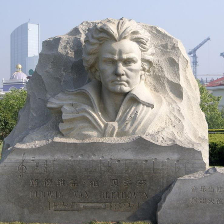 stone beethoven bust sculpture