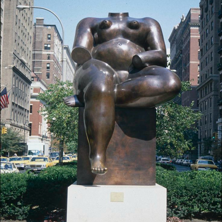bronze metal body sculpture Botero 