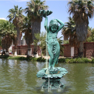 bronze fountain sculpture