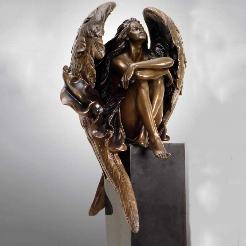bronze angel home decor metal sculpture