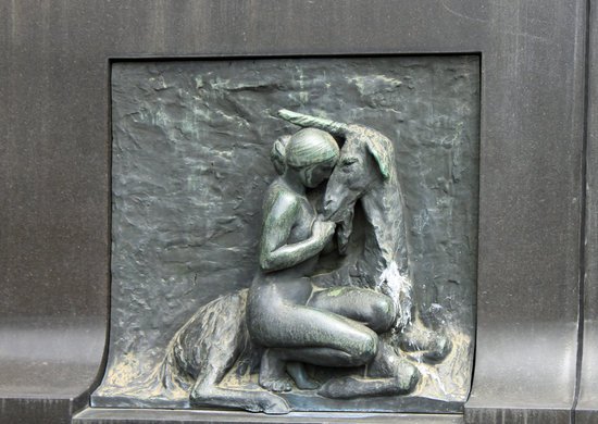 bronze modern relief sculpture