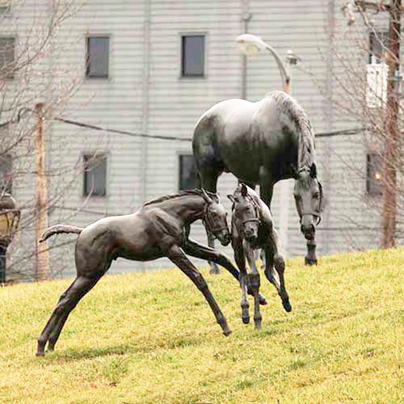 bronze pony sculptures