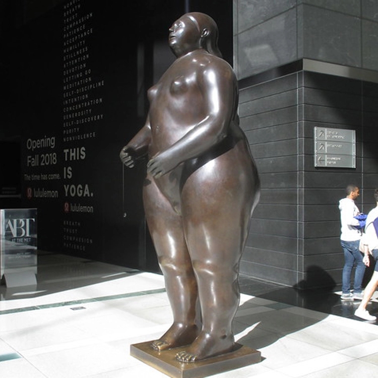 bronze sculpture fat woman
