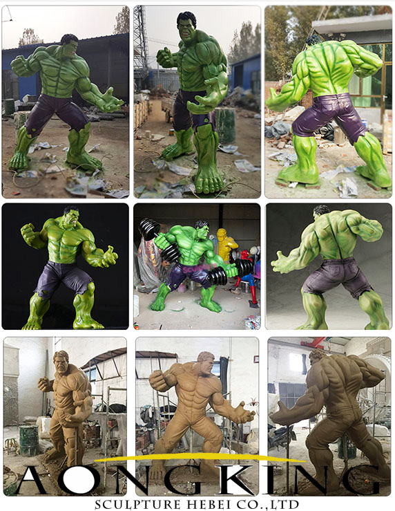 fiberglass cartoon hulk statue