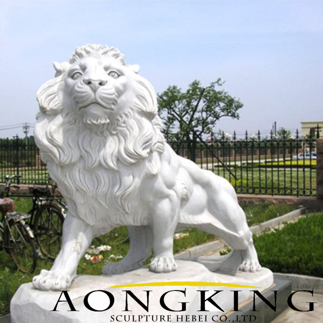 garden stone carving lion sculptures