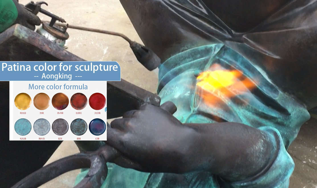 Patina sculpture color