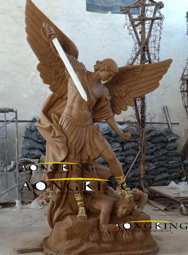 clay of archangel statues