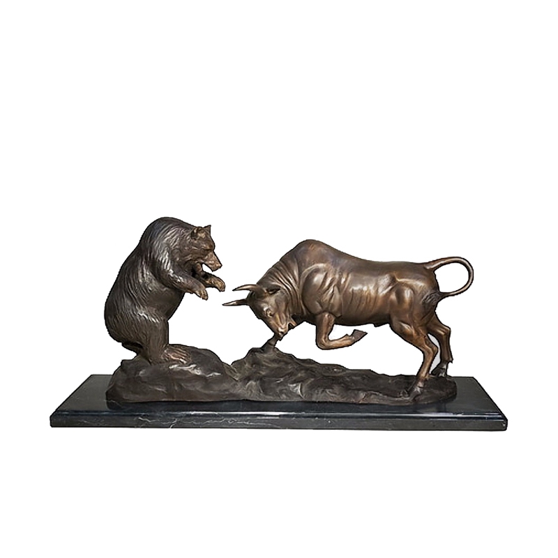 bear and bull bronze statue (2)