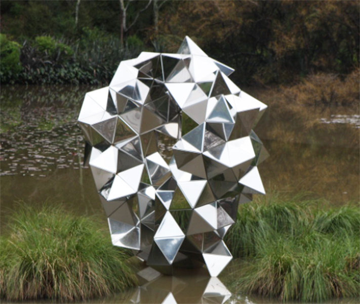environmental art in atainless steel