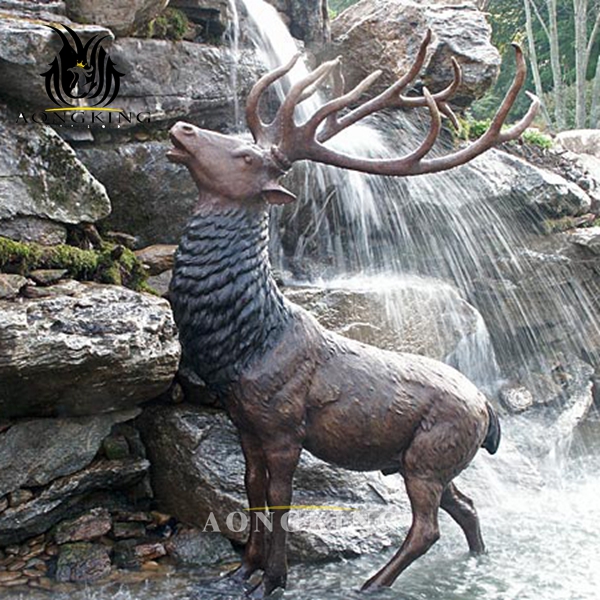 life-size deer statue