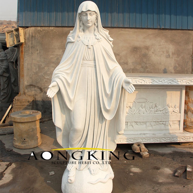 virgin mary marble statue (1)