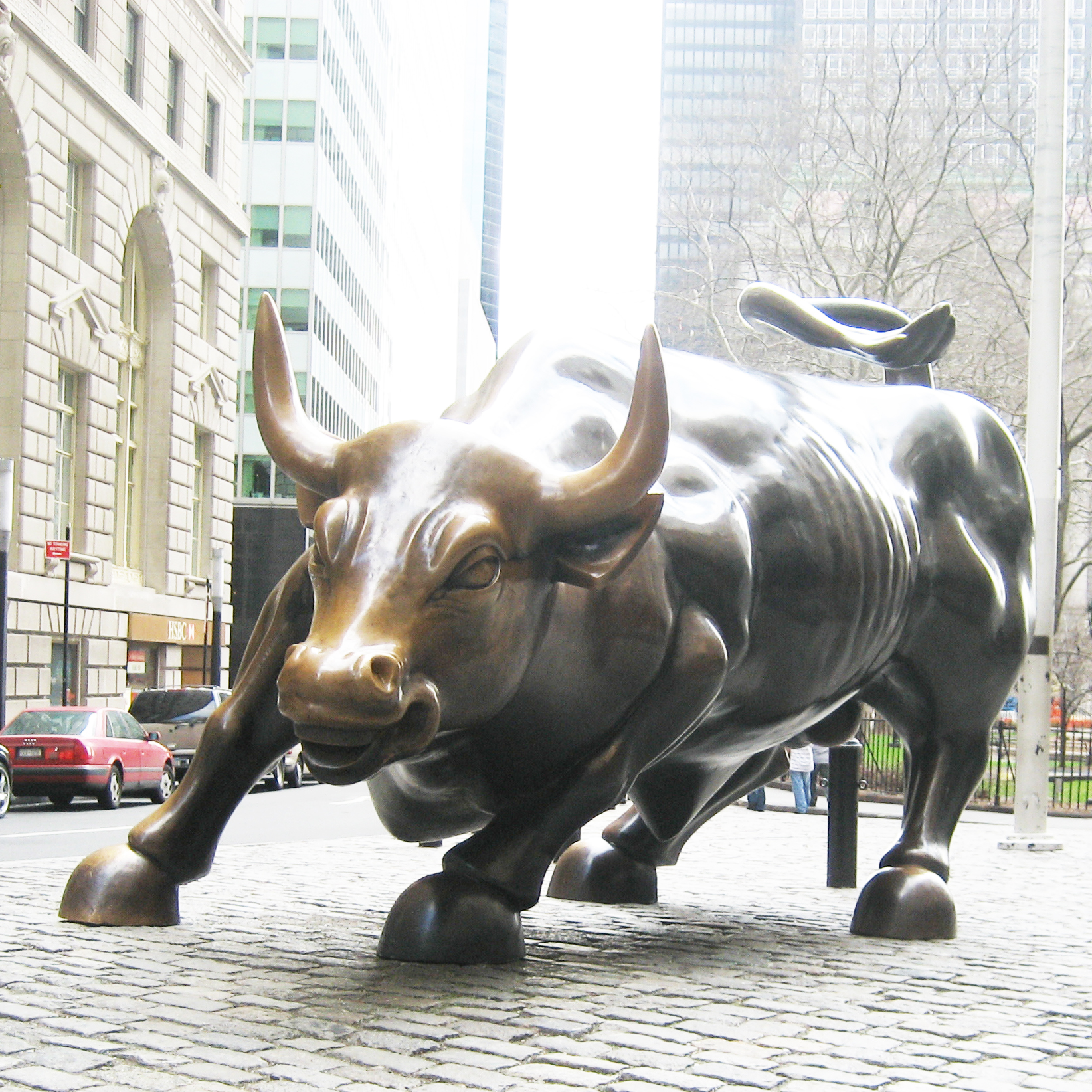 brass casting wall street bull sculpture
