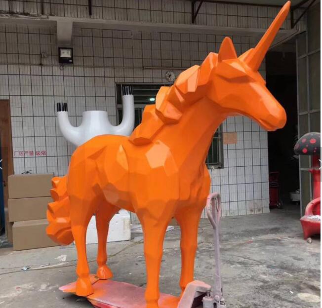 fiberglass unicorn sculpture