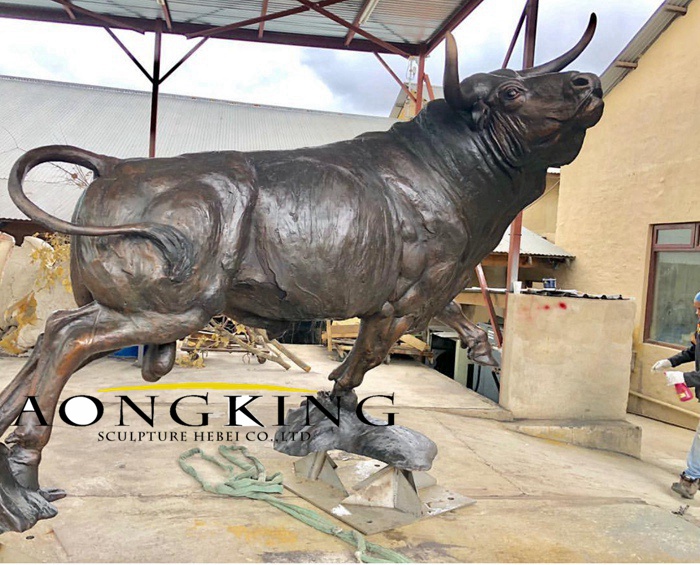 bronze animal bronze sculpture bull