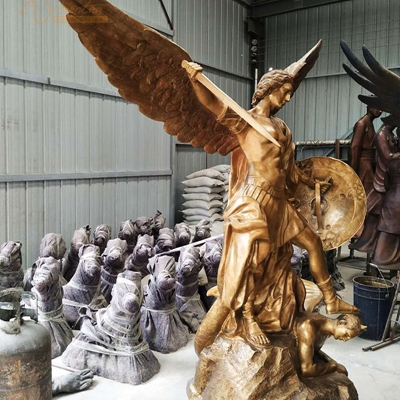 life-size archangel michael sculpture
