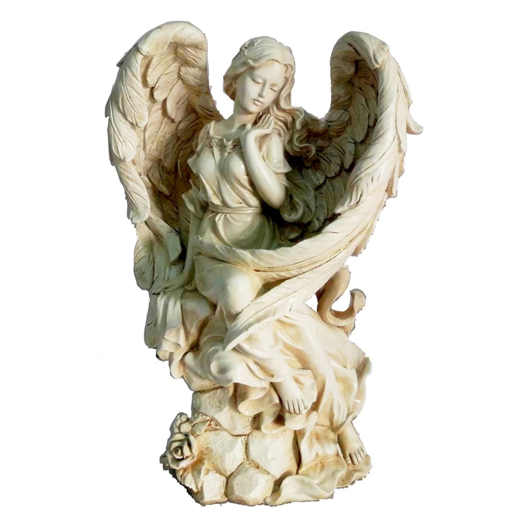 marble girl angel statue
