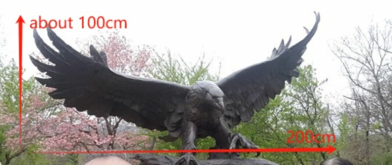 outdoor bronze eagle sculpture for garden