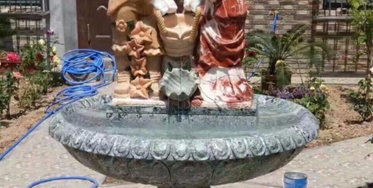 outdoor sculpture water fountain