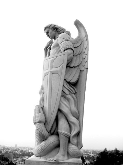 saint michael statue marble (2)