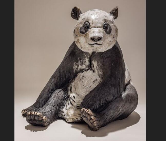 bronze animal-sculptures panda