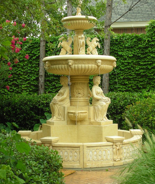 garden art woman fountain