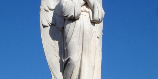 White Marble Praying Merciful Angel
