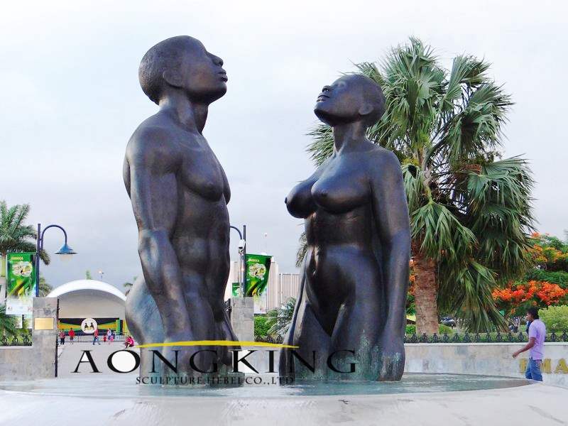 Emancipation man and woman art statues