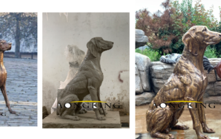 aongking finished dog statue