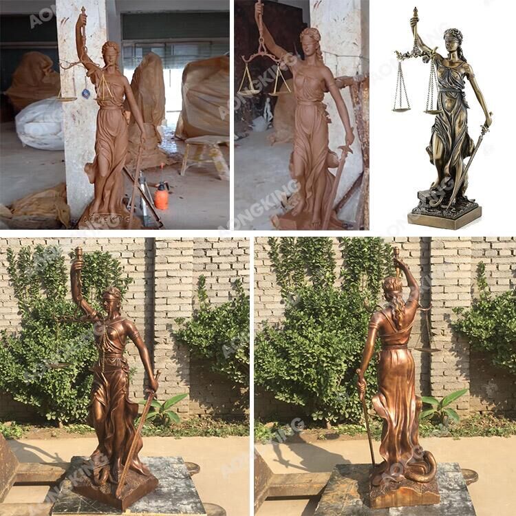 Bronze Goddess of Justice Sculpture