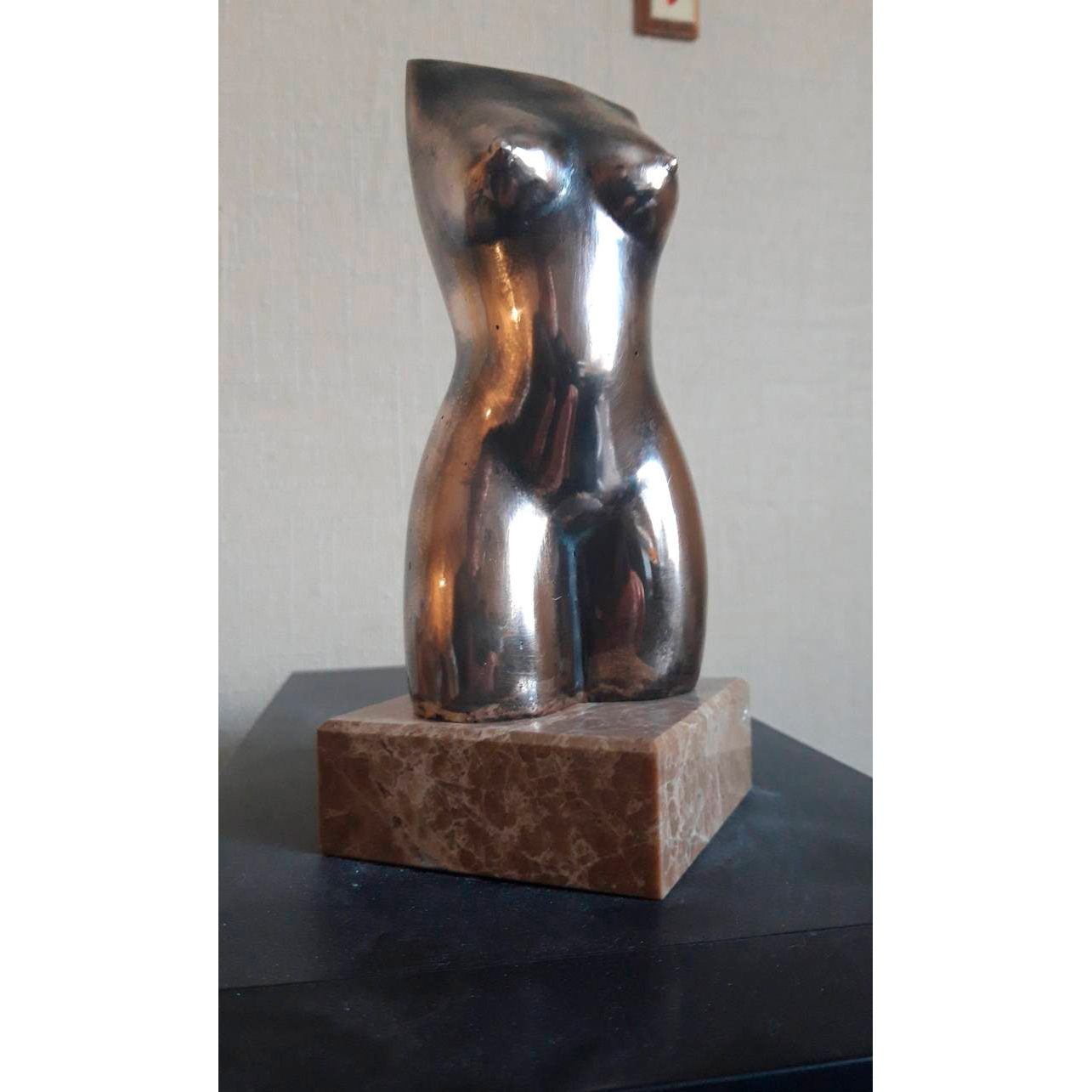 Bronze bust sculpture