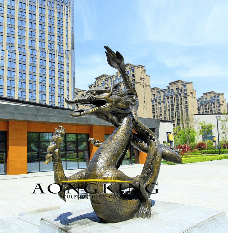 Bronze dragon sculpture