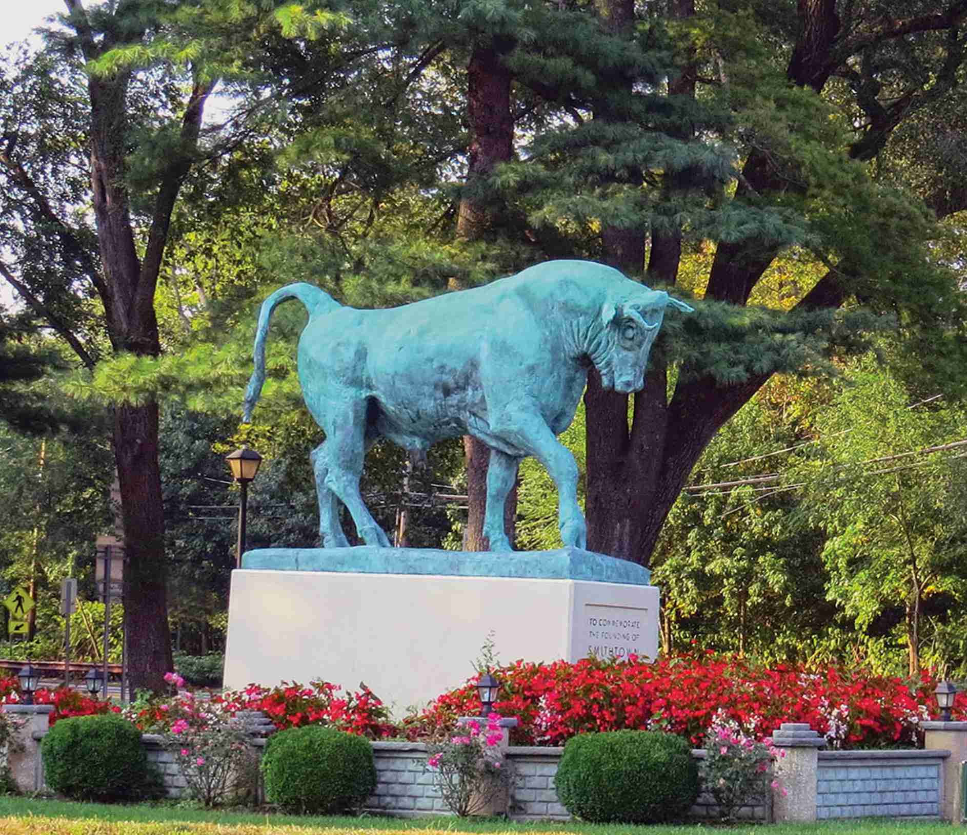Bull bronze statue
