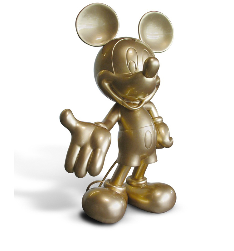 Cartoon figure mickey mouse sculpture