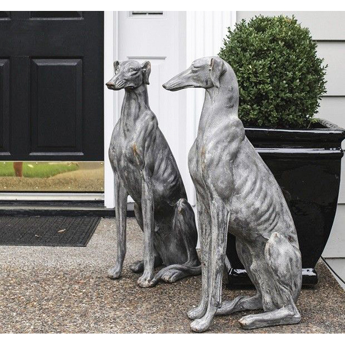Doberman pinscher dog statue