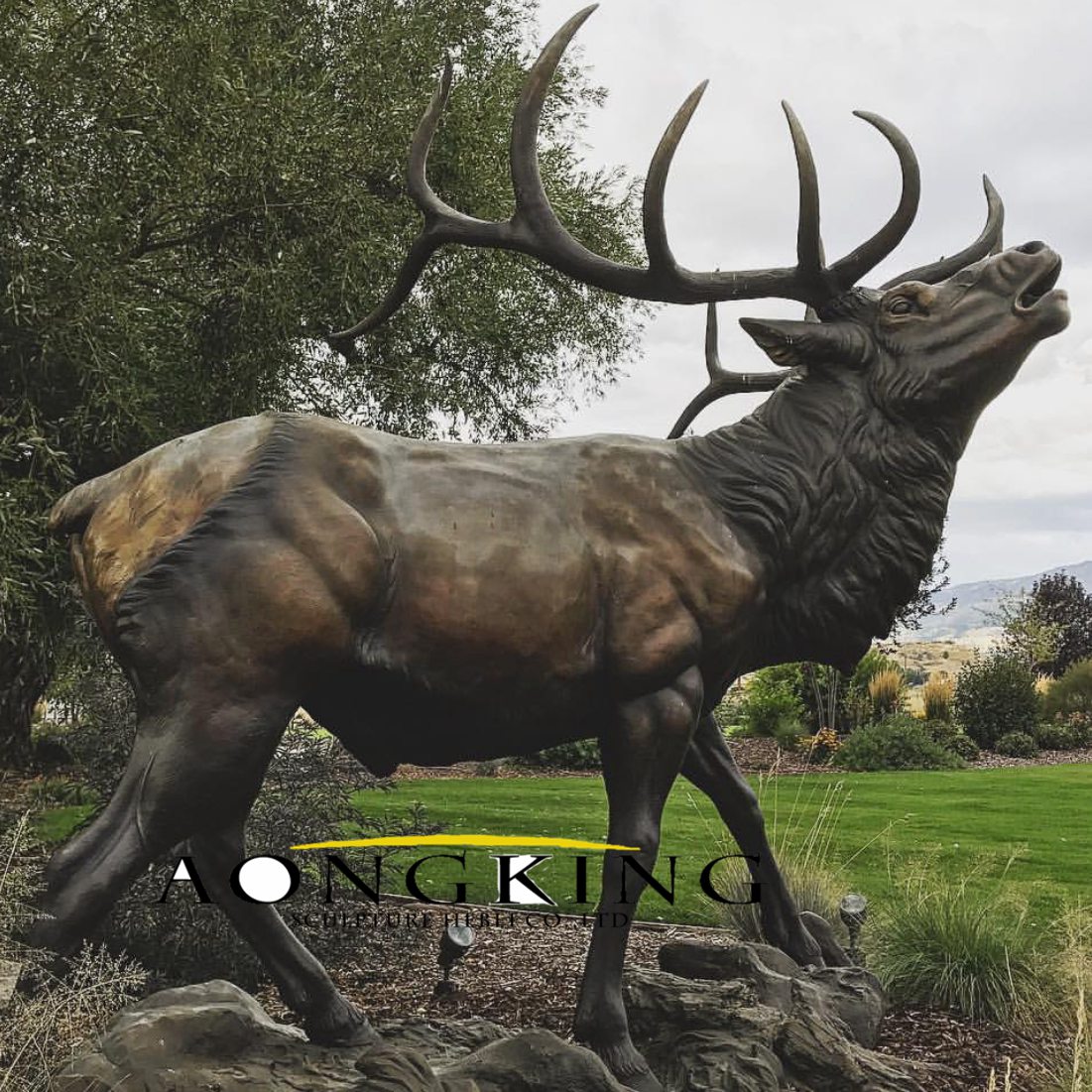 Elk life size statue