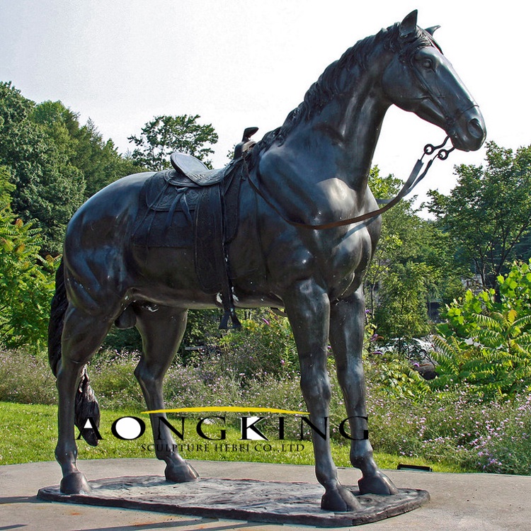 Garden metal life size horse sculpture bronze