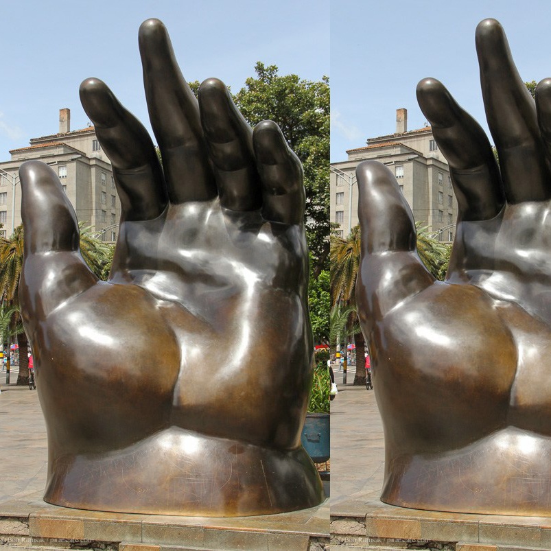 Giant fat hand sculpture