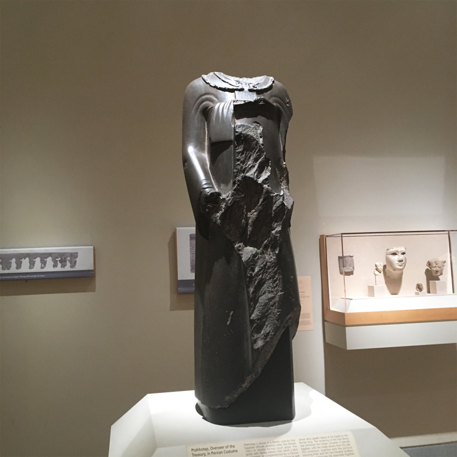 Headless artistic human bronze sculpture