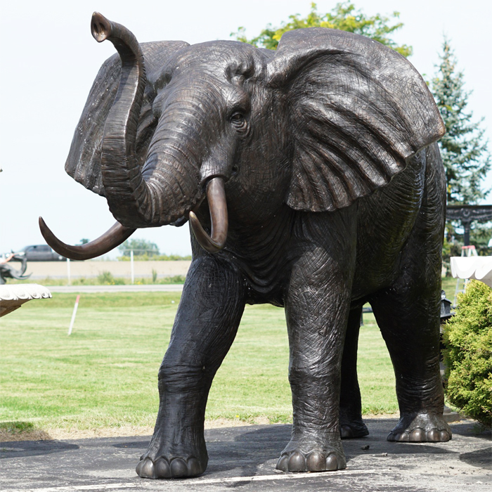 Large size elephant bronze statue