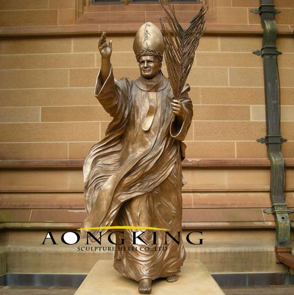 Life size saint pope john ii statue