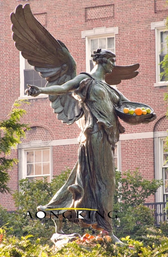 Metal angel statue