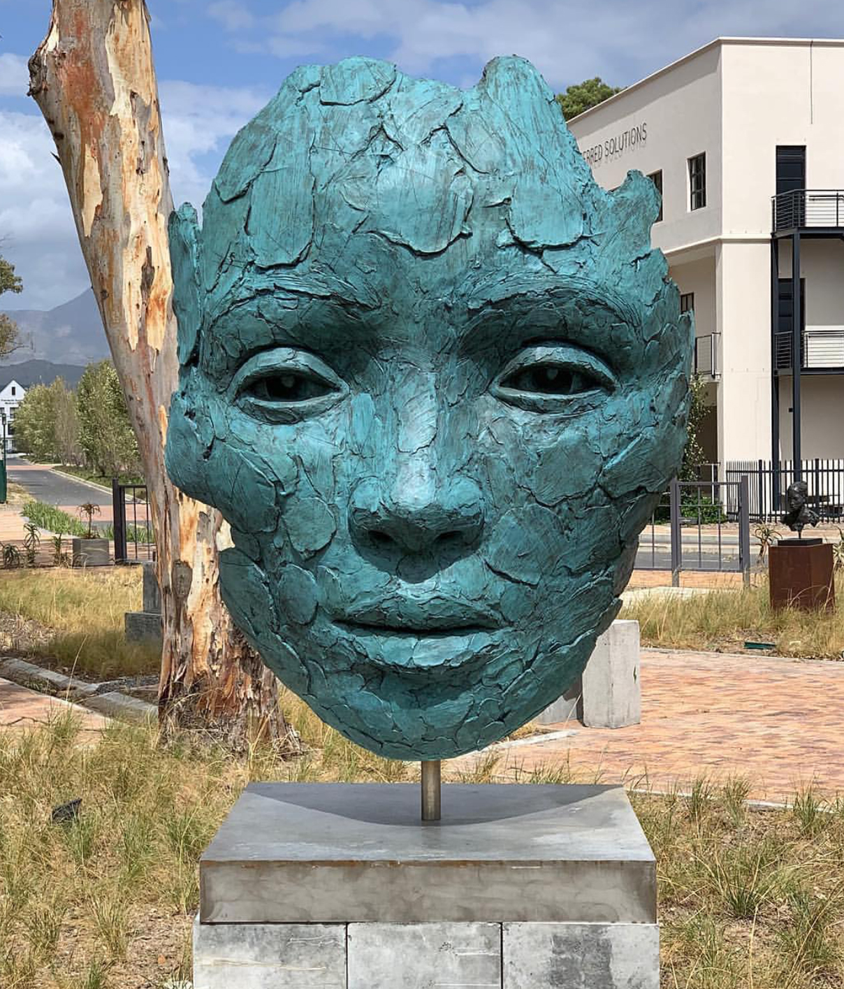 Statue of a female face