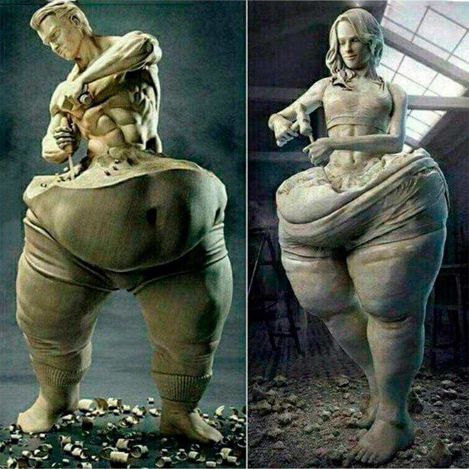 Statue of self made woman