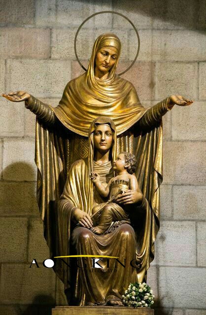 Statue of st. anne and st. joachim