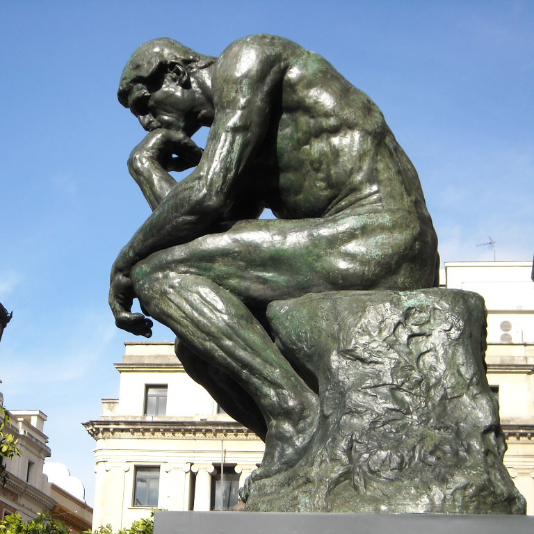 Thinking man statue of rodin