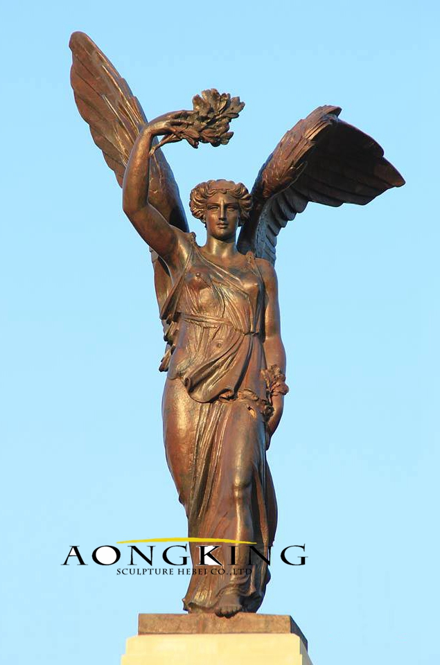 bronze guardian angel statue