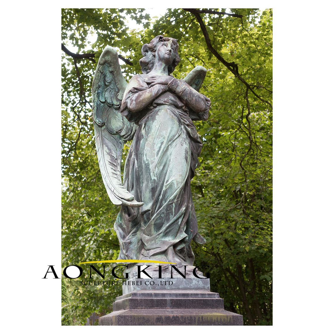 Angel bronze cast figure