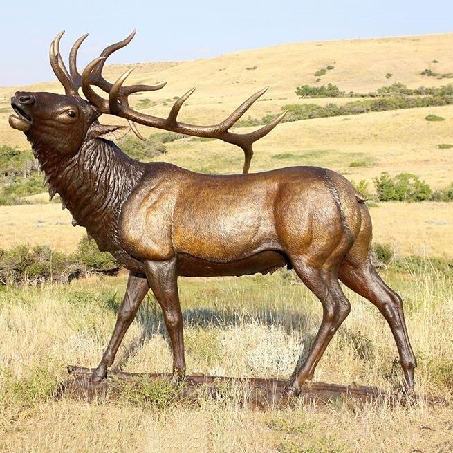Bronze sculpture elk