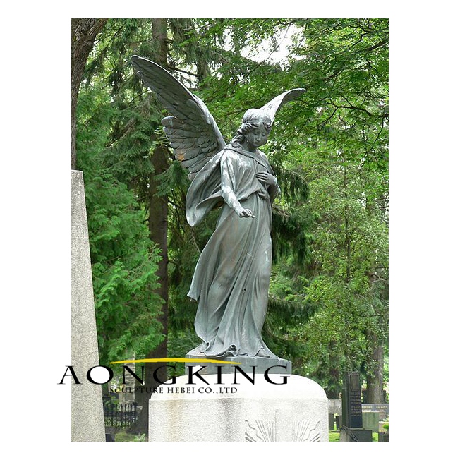 Standing Metal Angel Art Statue, Large Outdoor Stone Angel Statues
