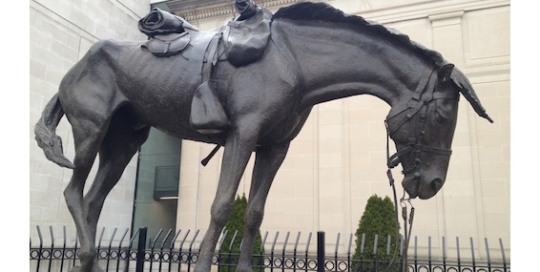 Horse memorial sculpture